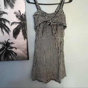 Blue & White Pinstripe Side Tie Dress